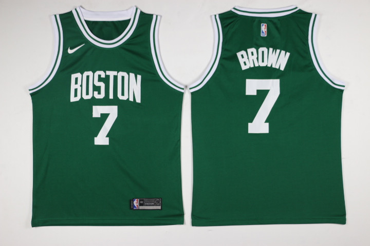 Men Boston Celtics 7 Brown Green Game Nike NBA Jerseys